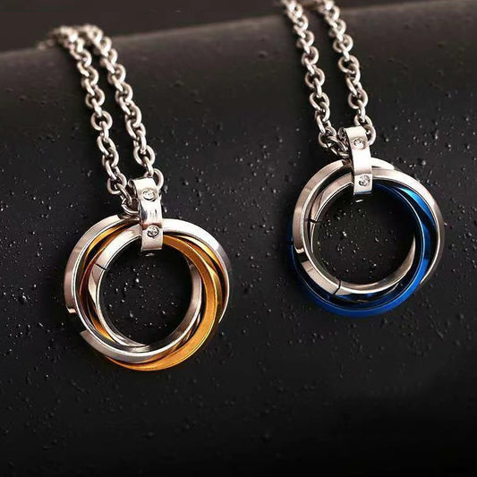 Men's Simple No Color Fading Hip Hop Titanium Necklaces
