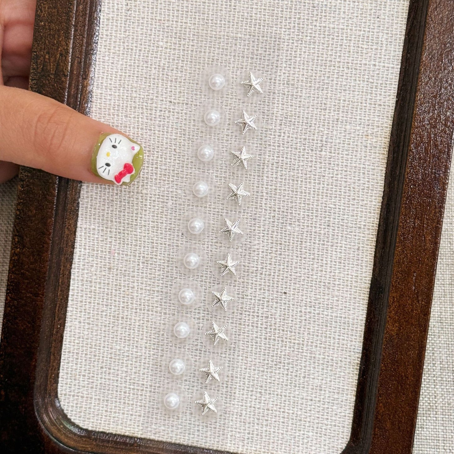 Fashion Auricular Point Sticker Crystal Ear Patch Bead Massage Stress Earrings