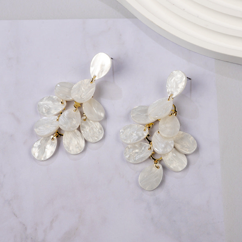 Trendy Exaggerated Personalized Water Drop Acrylic Acetate Vacation Earrings