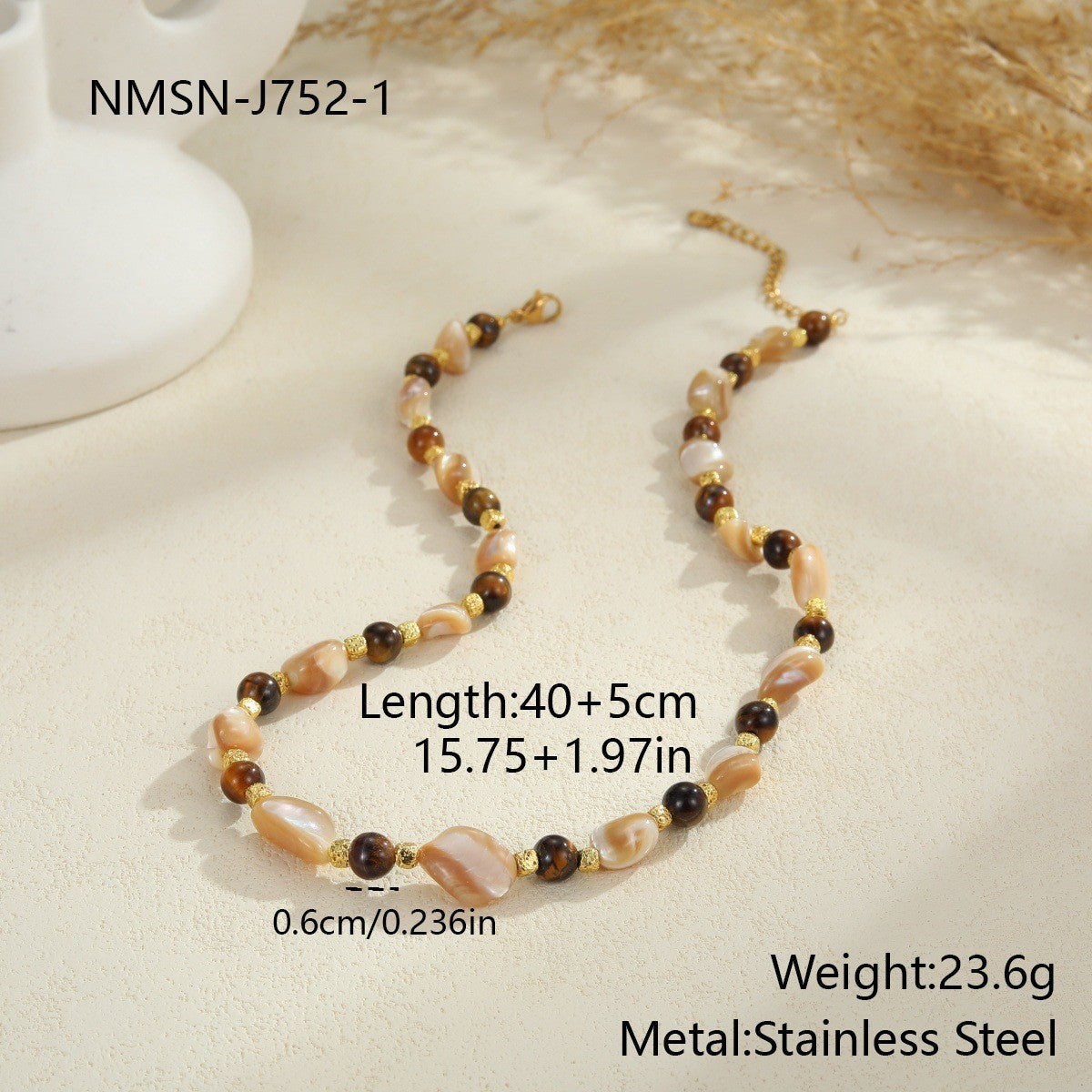 Women's Color Beads Stringed Starfish Suit Summer Necklaces