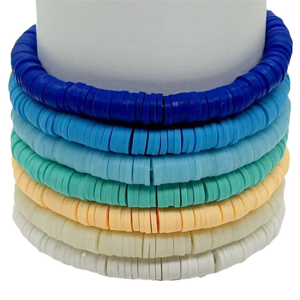 Solid Color Gradient Polymer Clay Fashion Bracelets
