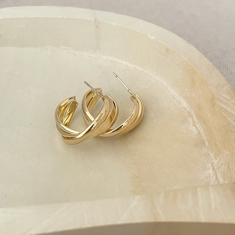 Female Design High Sense Temperament Unique Without Piercing Mosquito Coil Earrings