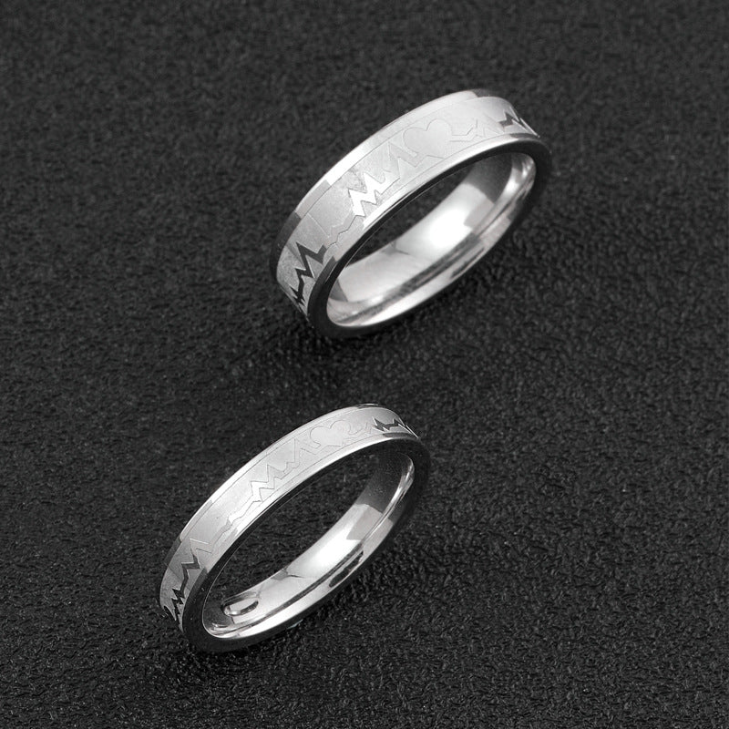 Fashion Stainless Steel Ornament Simple Corrosion Rings