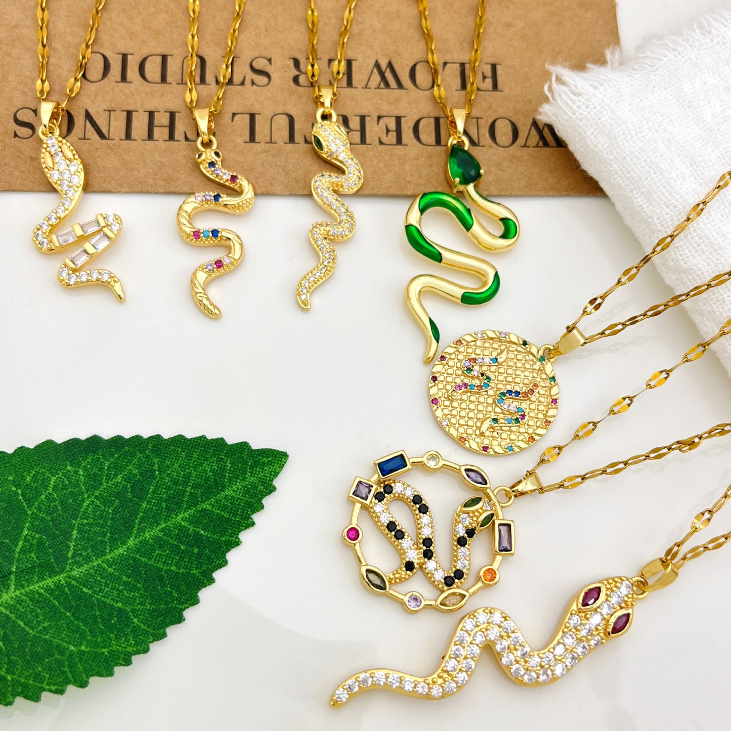 Snake-shaped Copper Female Fashion Personalized Minority Necklaces