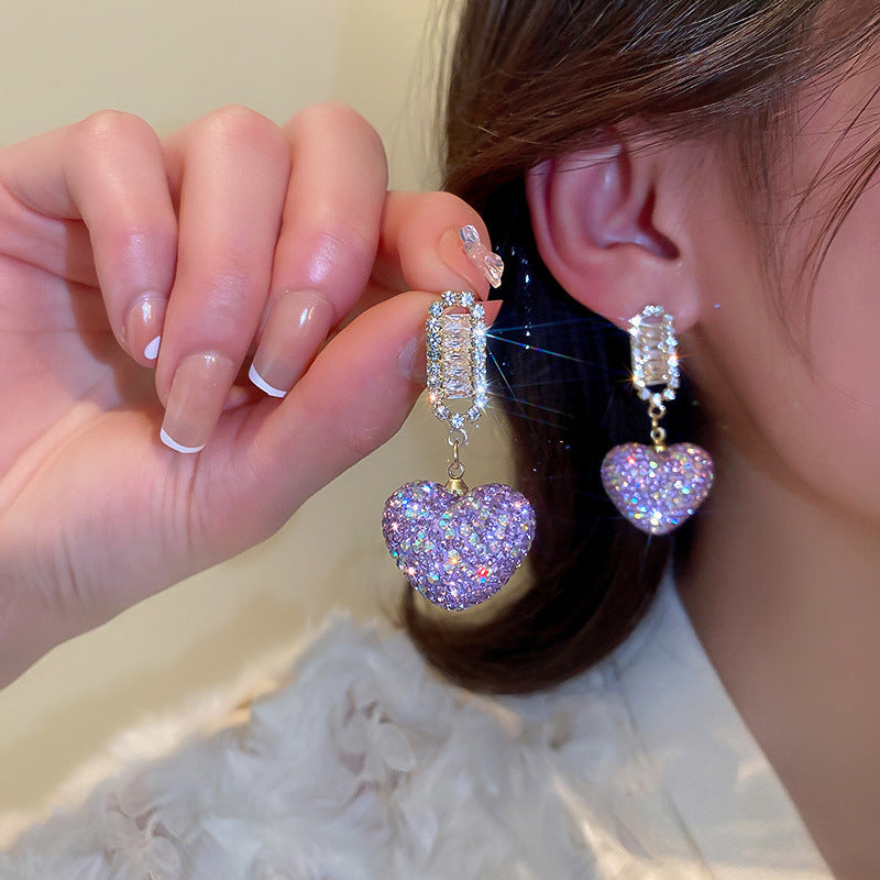 Needle Butterfly Enamel Vintage Court Style Delicate Light Luxury Earrings