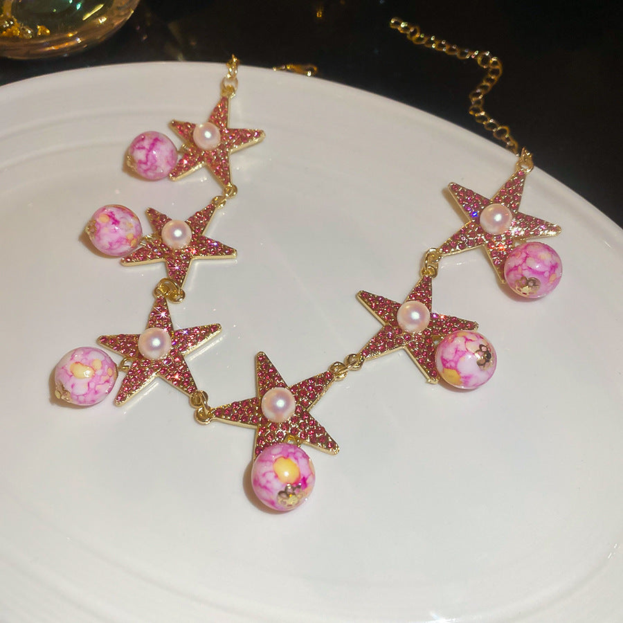 Women's Geometric Flowers Ear Light Luxury Minority Fashion Necklaces