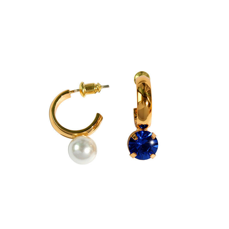 Women's French Simple Vintage Gold-plated Pearl Heart-shaped Rings