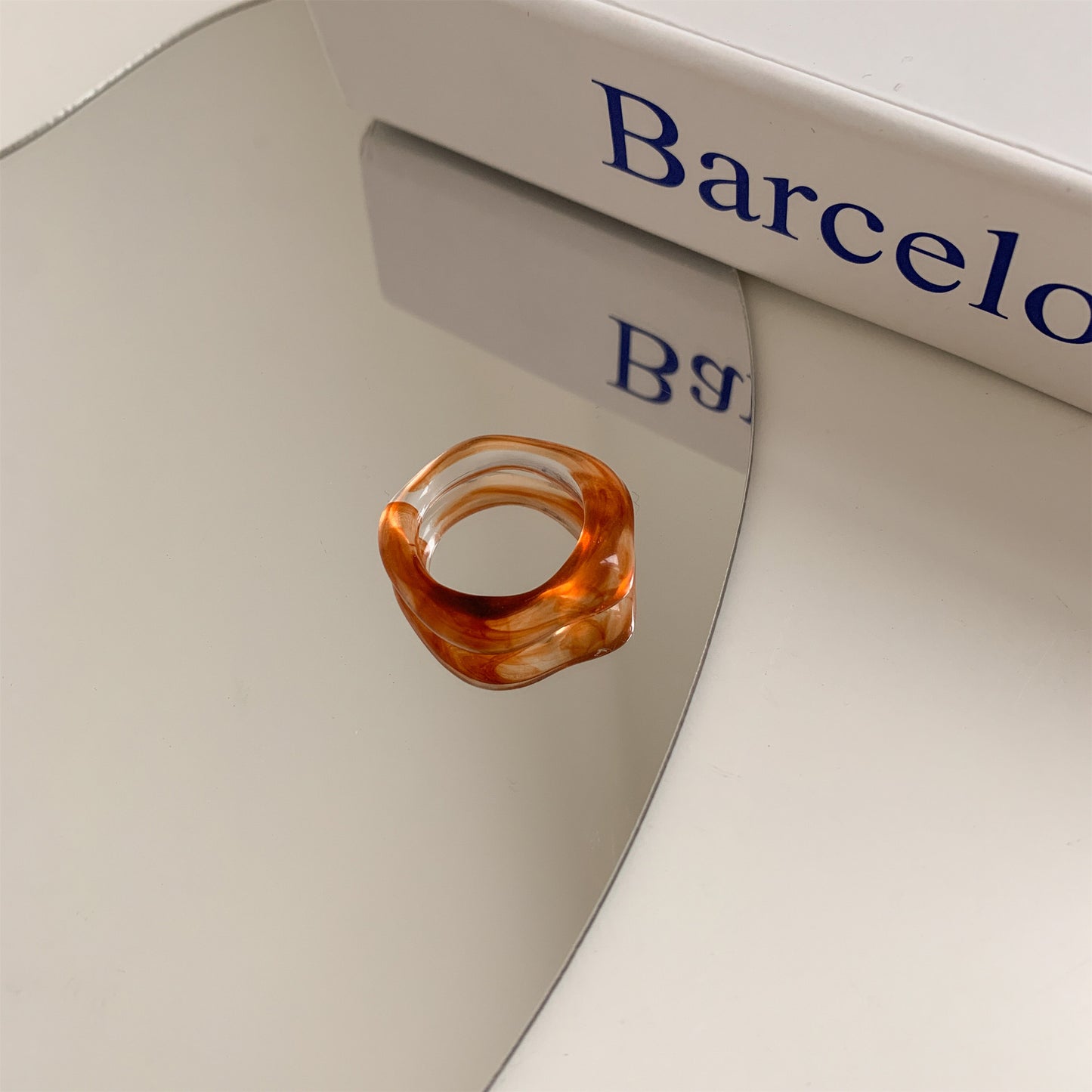 Summer Wind Sweet Color Transparent Healing Simple Trend Index Finger Ring