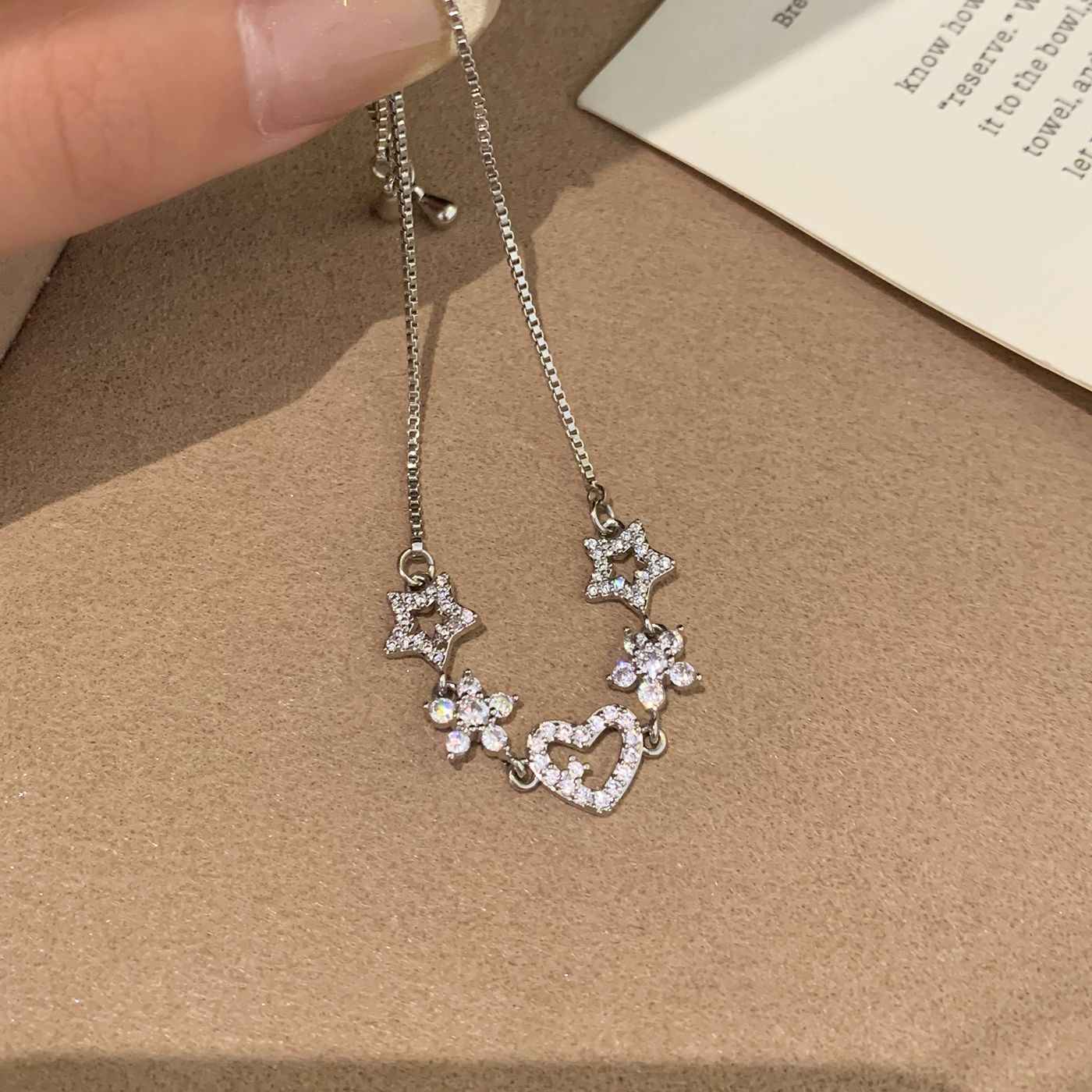 Women's Fully Jeweled Loving Heart Light Luxury High-grade Versatile Niche Bracelet