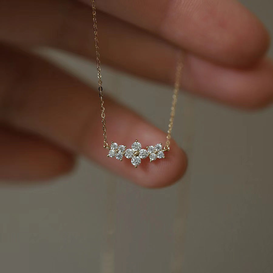 Diamond Clover Clavicle Chain Female Simple Affordable Luxury Fashion Necklace