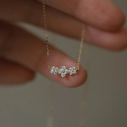 Diamond Clover Clavicle Chain Female Simple Affordable Luxury Fashion Necklace