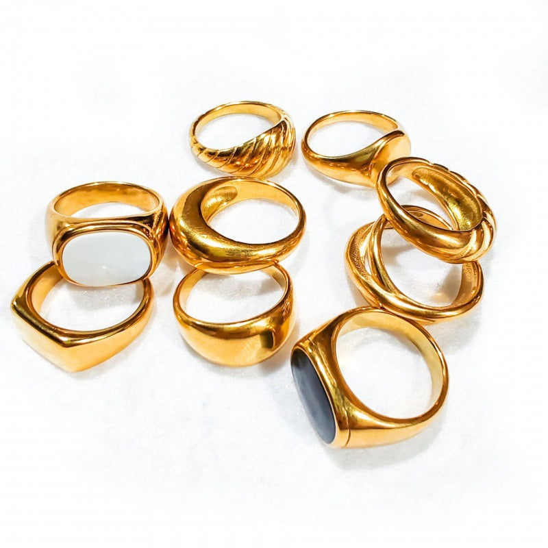 Stainless Steel Female Minority High Sense Rings