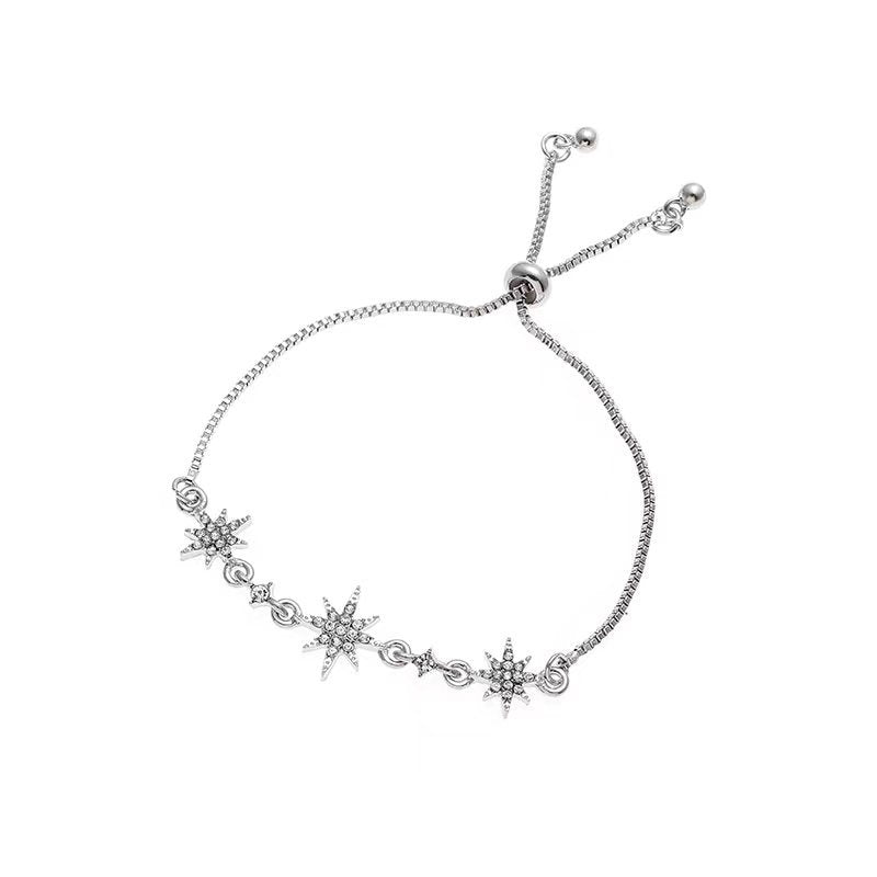 Women's Zircon Flower Korean Simple Design Personalized Bracelets