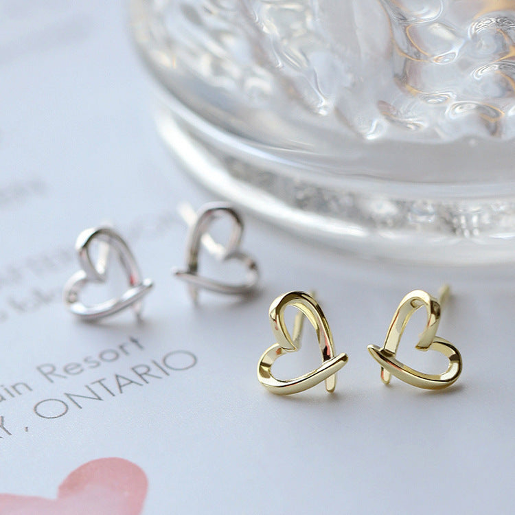 Women's Needle Cross Love Heart Heart-shaped Petite Rings