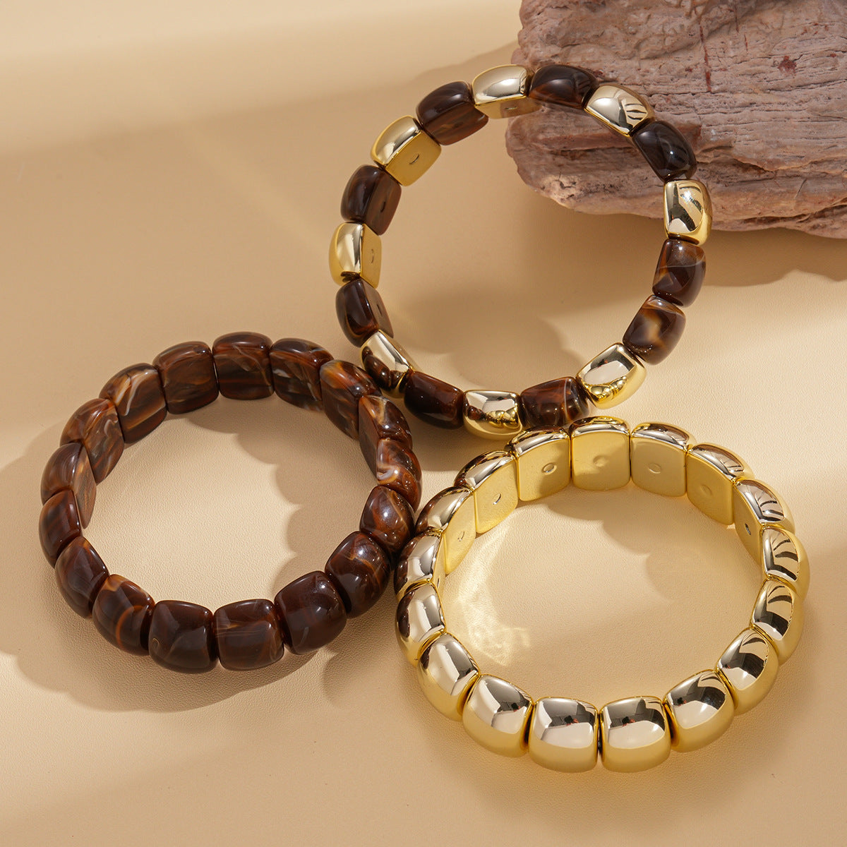 Acrylic Beaded Pearl Vintage Ethnic Style Affordable Bracelets