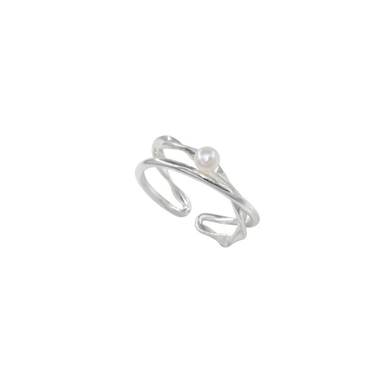 Style Niche Design High-grade Pearl Female Live Broadcast Fashion Personalized Ring