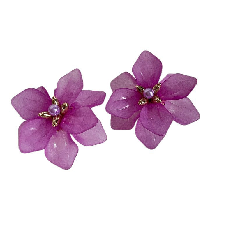 Women's Flower Portrait Tassel Super Fairy Gentle Light Luxury High-grade Rings