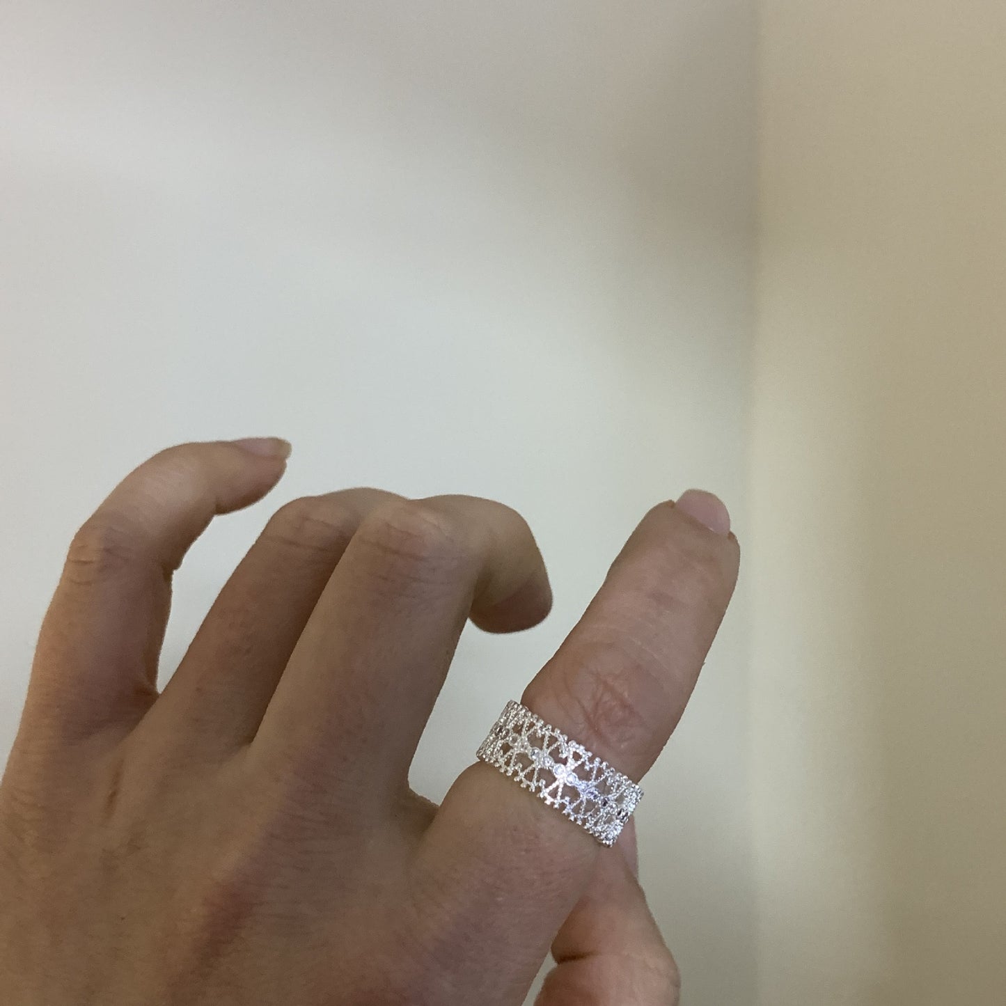 Korean Style Design Retro Three-dimensional Metal Flower Rings