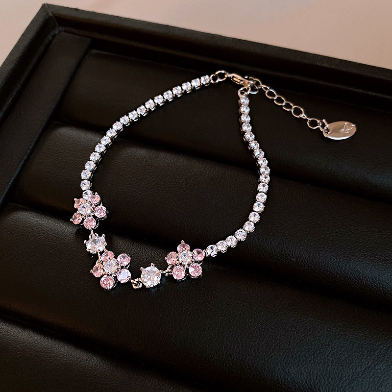 Zircon Adjustable Female Simple Light Luxury Graceful Bracelet