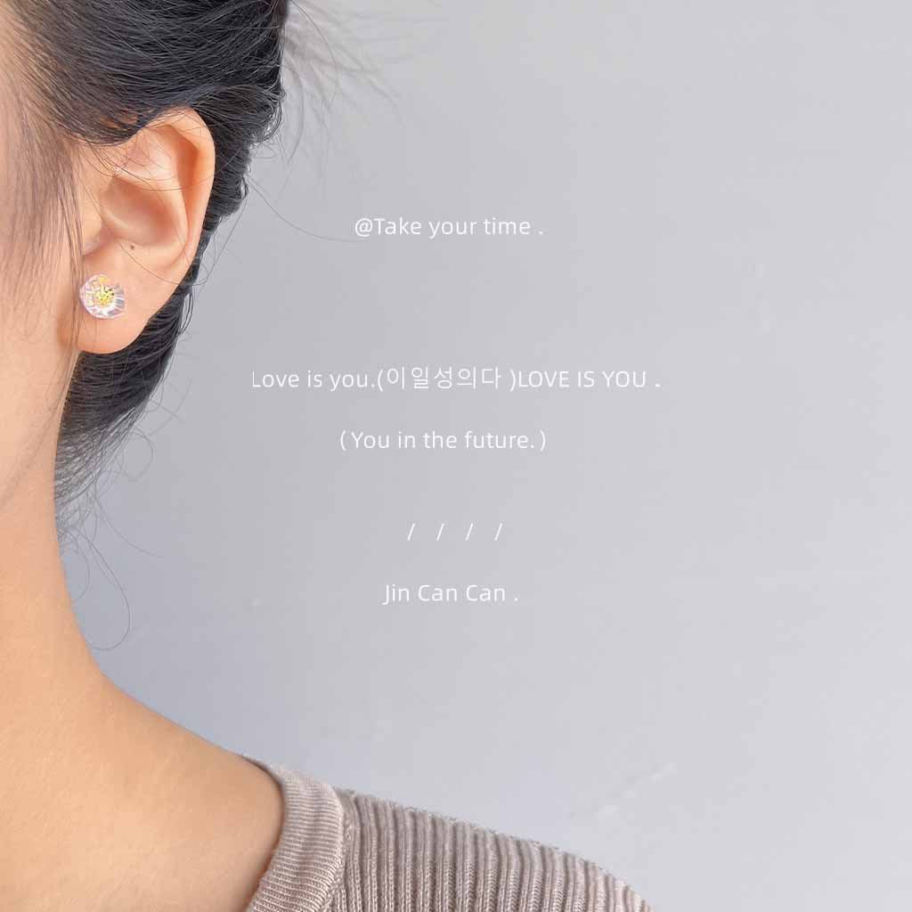 Women's Fresh Sweet Mini Version Elegant Cute Sier Plated Stud Earrings