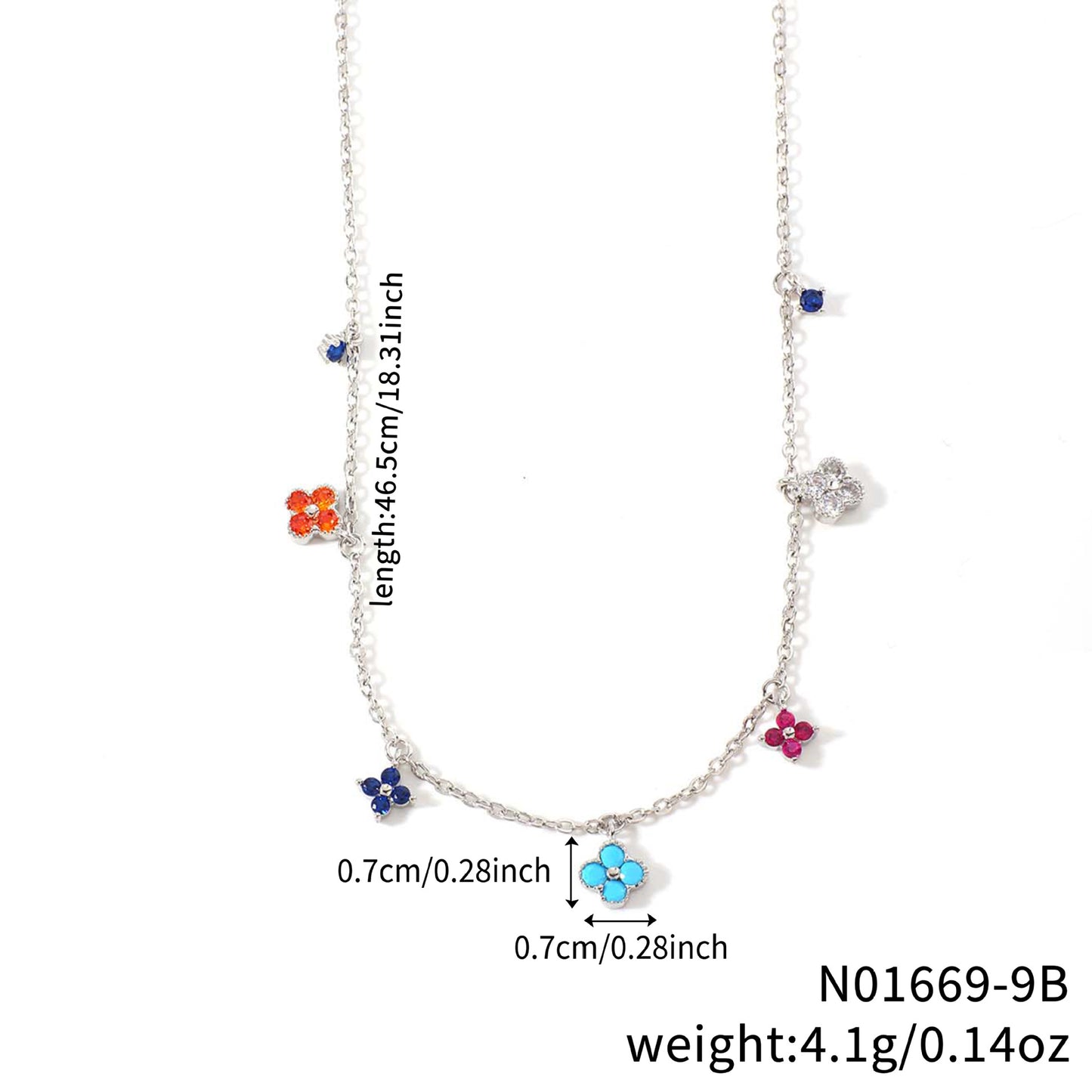 Elegant Light Luxury Clover Four-leaf Flower-shaped Clavicle Chain Necklaces