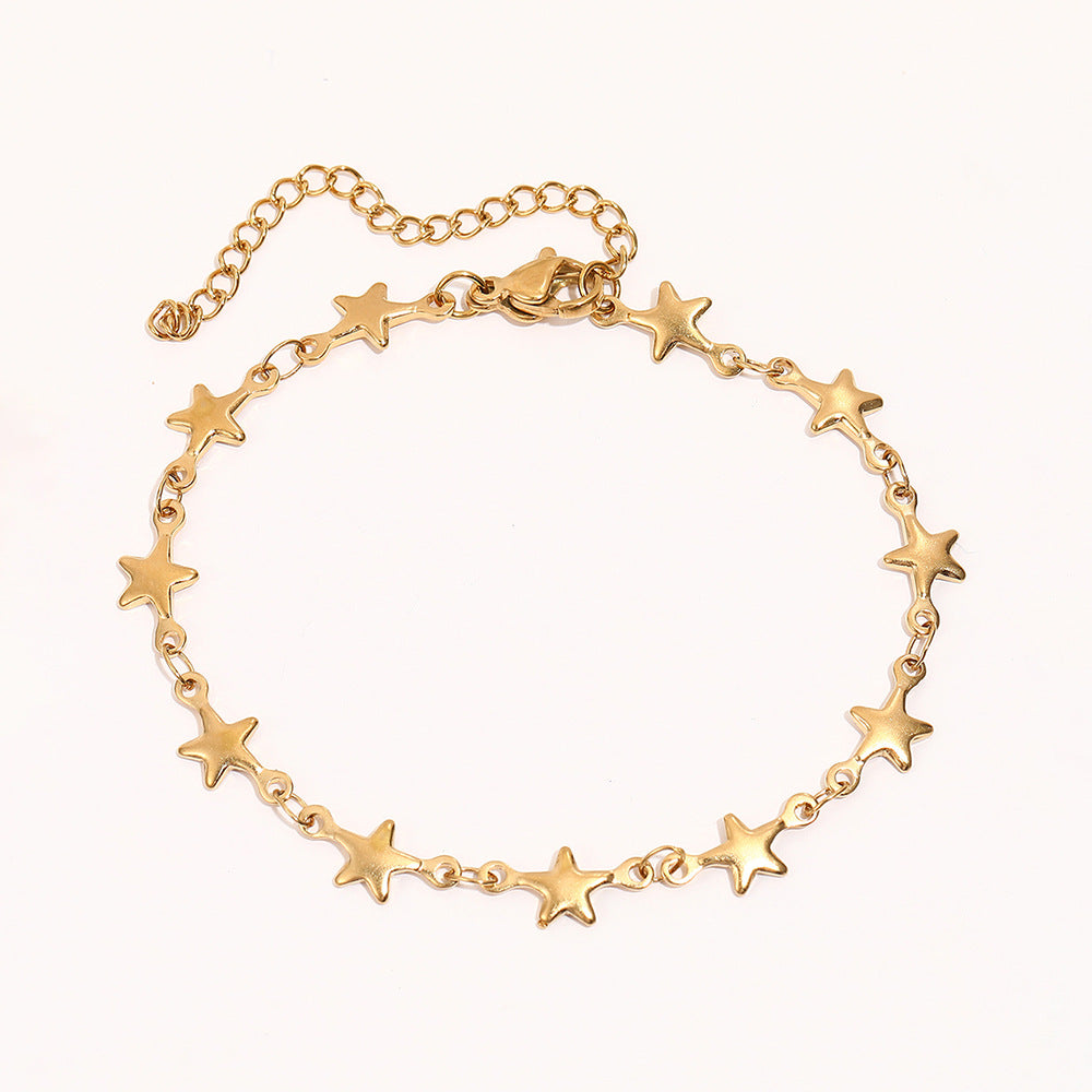 Stainless Steel Design White Sweet Extendable Adjustable Bracelet