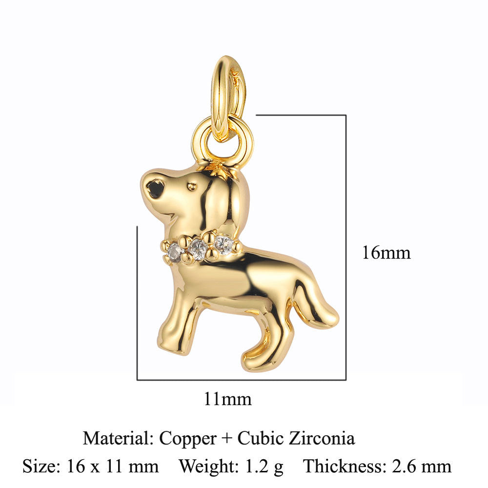 Kitten Puppy Eyes Copper Zircon Water Necklaces