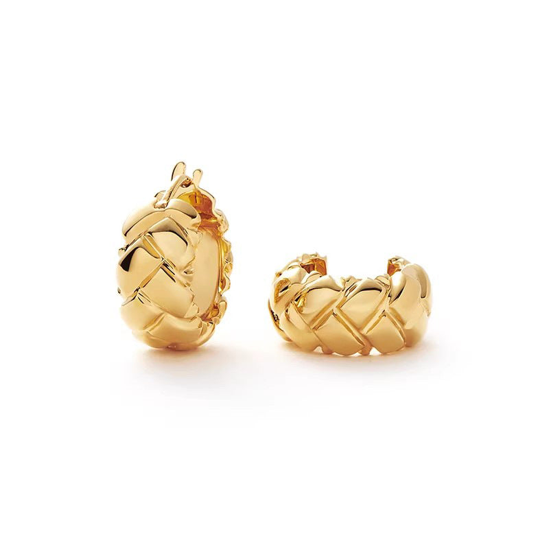Simple Metal Gold Sier Color Light Luxury Minority Ear Buckle