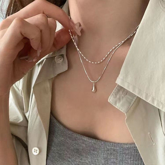 Water Drop Light Luxury Minority High-grade Female Necklace