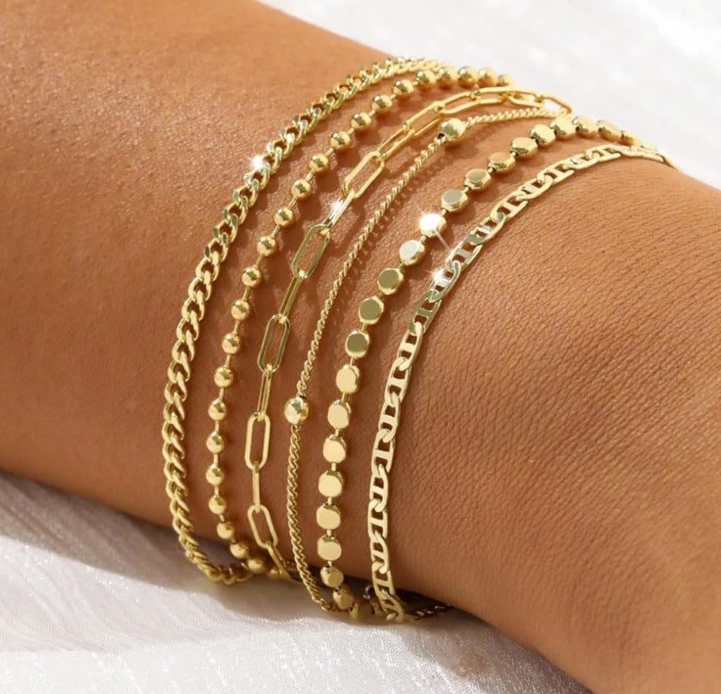 Classy Comfortable Of Personalized Alloy Combination Bracelets