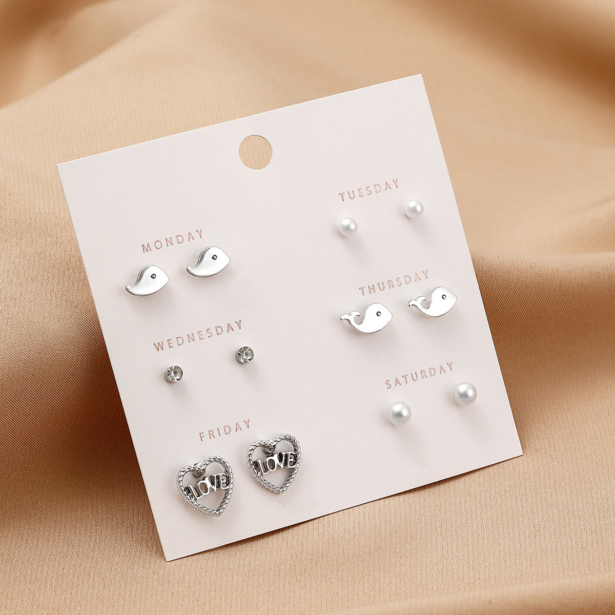 Women's One Week Combination Light Luxury High-grade Earrings
