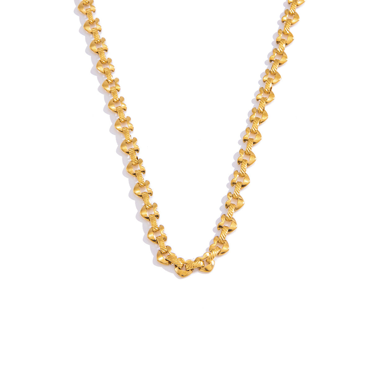 Steel Love Chain Light Luxury Minority Female Clavicle Stainless Necklace