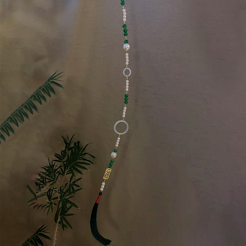 Han Chinese Clothing Cheongsam Of Precious Stones Super Fairy Fringe Necklaces