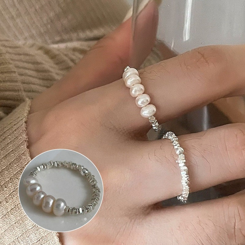 Women's Pull-out Adjustable Retro Fashion Flower Tassel Chain Ring