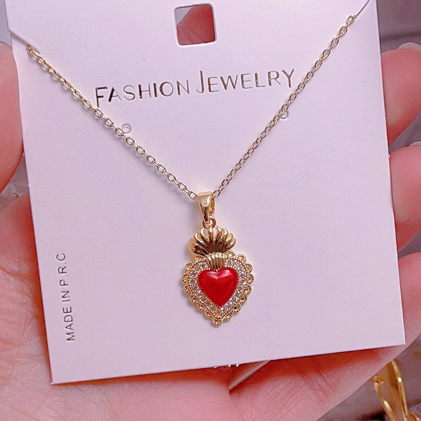 Women's Fashion Simple Love Design Light Luxury Necklace