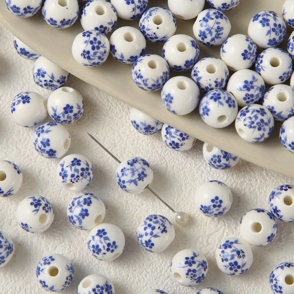 National Style Creative Blue White Porcelain Jewelry Accessories