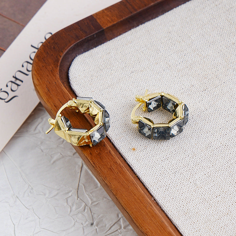 Women's Light Luxury Coffee Color Zircon Versatile Fashionable High-grade Rings