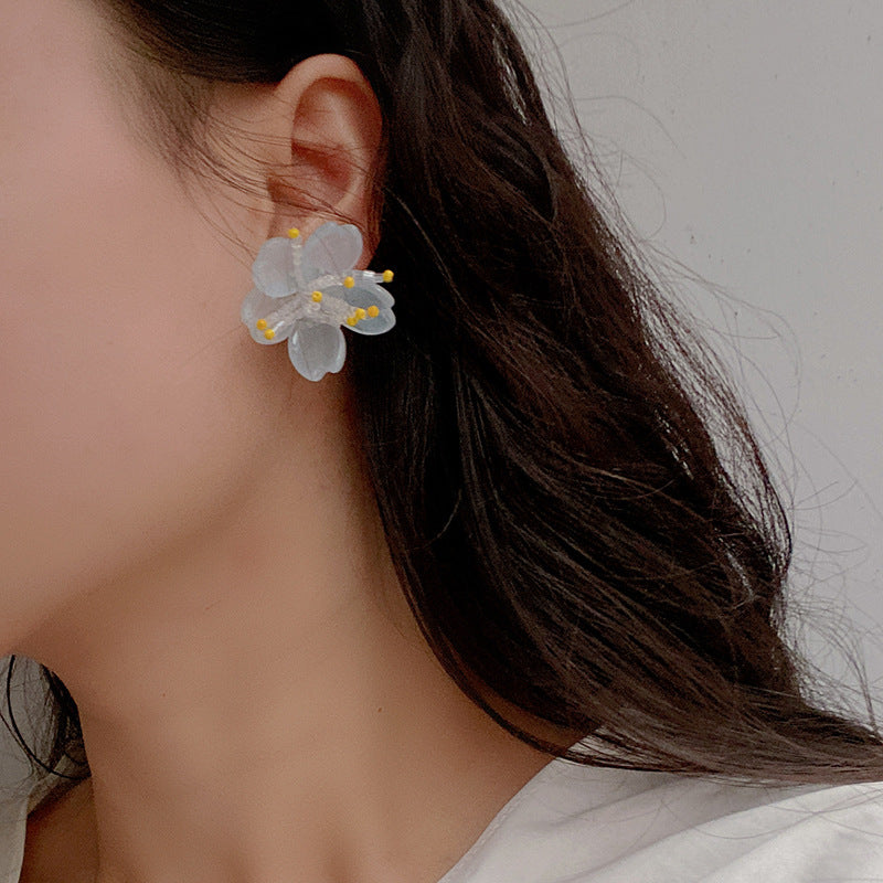 Fairy Style Flower Female Vacation Gentle Graceful Stud Earrings