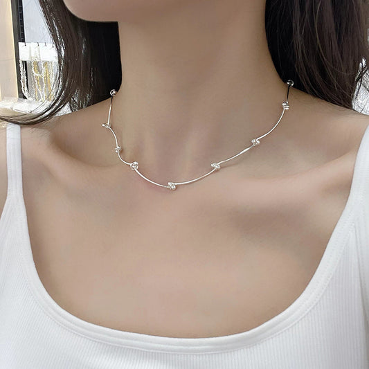 Women's Niche Design Advanced Wave Pattern Stitching For Summer Necklace