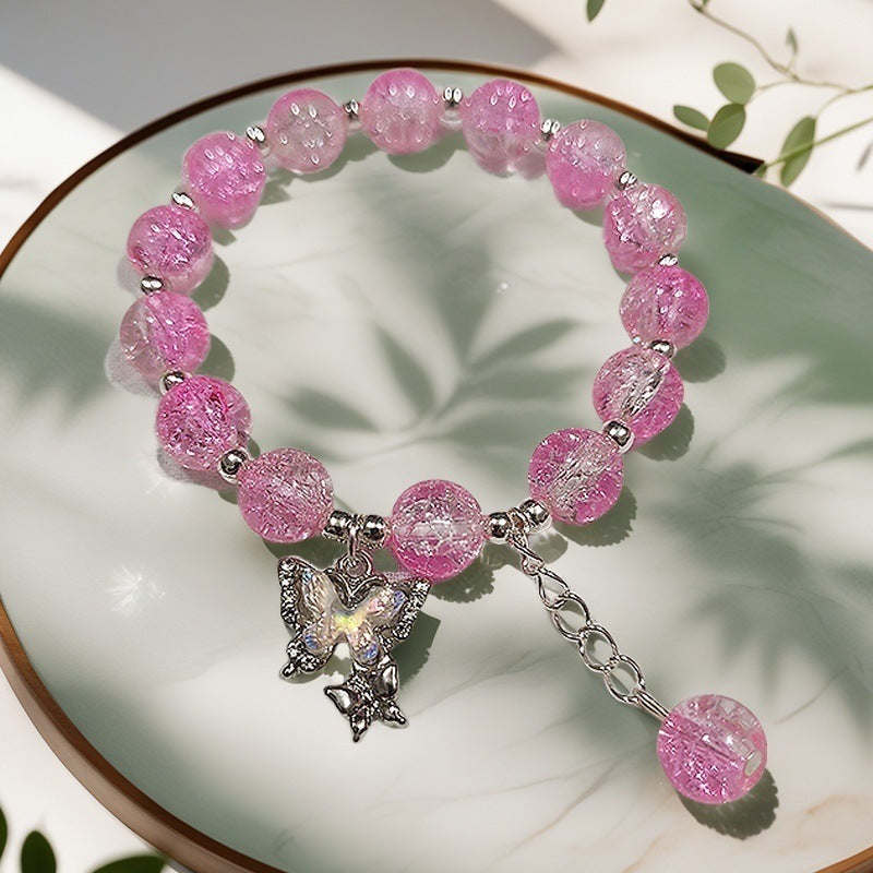 Fantasy Flower Glazed Female Gradient Contrast Bracelet