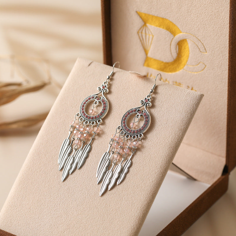 Artistic Sense Personalized Your Round Ethnic Earrings