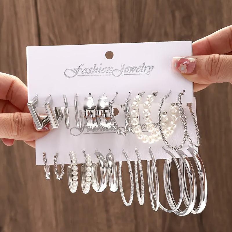 Large Circle Metal Irregular Circles Earings Creative Rings