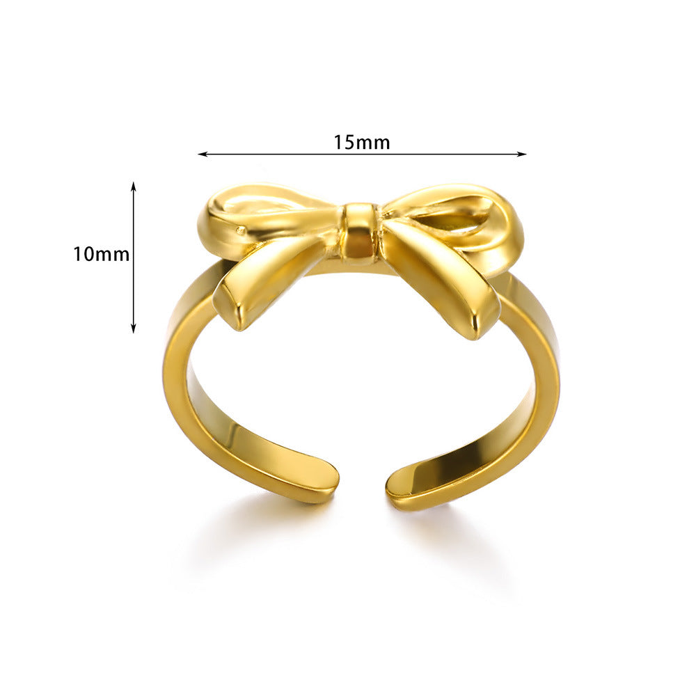 Women's Design Bow Fashion Refined Simple Versatile Rings