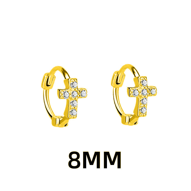 Diamond Cross Personalized Street Style Fashion Geometric Ear Buckle