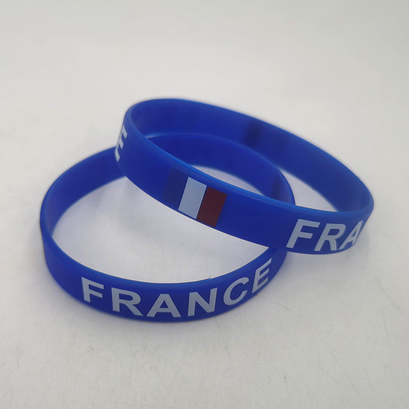 World Cup Peripheral Sports Silicone Canada Flag Cheer Football Wrist Bracelets