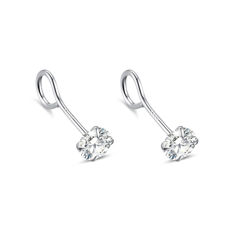 Sterling Sier Zircon Hook Female Affordable Earrings