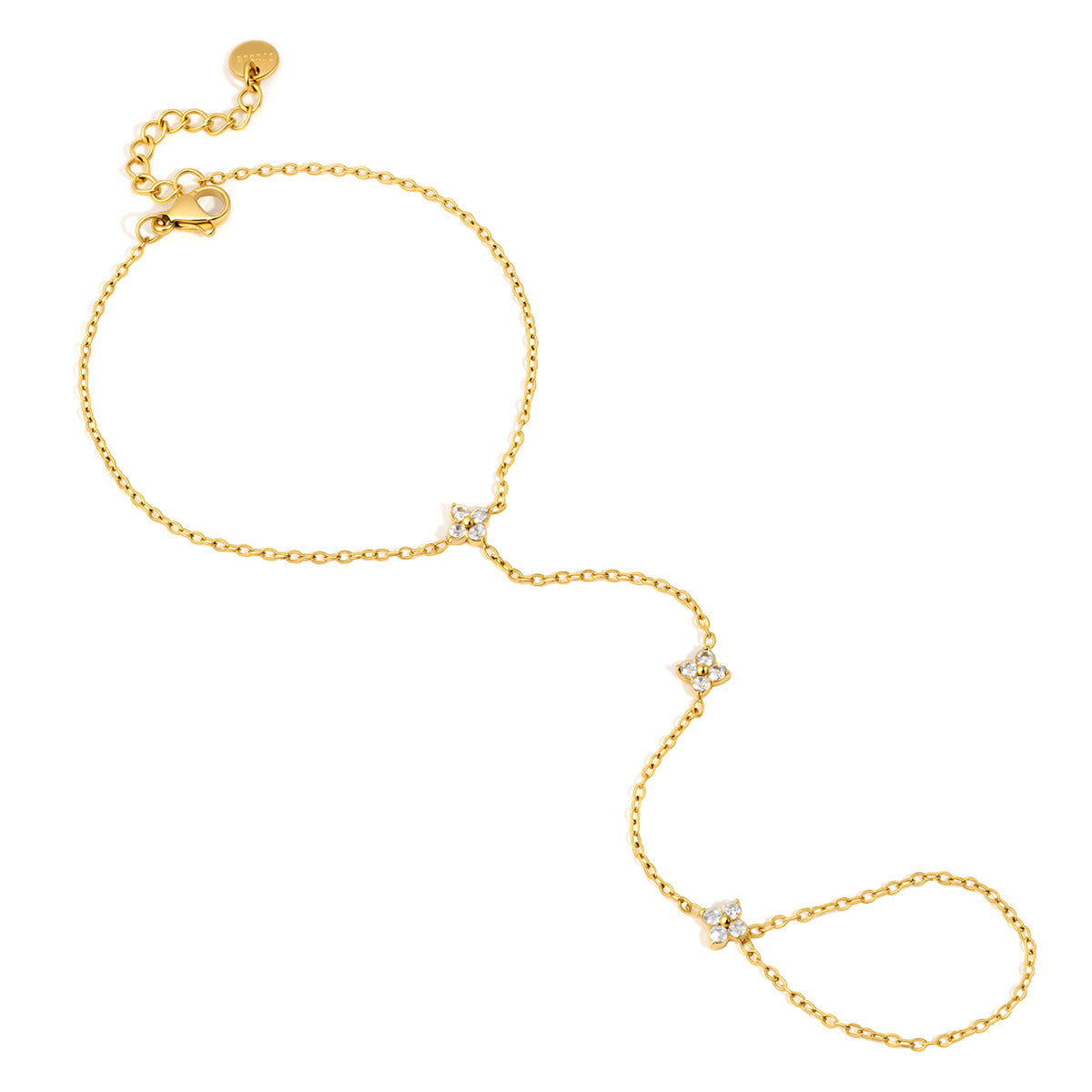 Personality Design Lucky Four-leaf Clover Stainless Steel With Bracelet