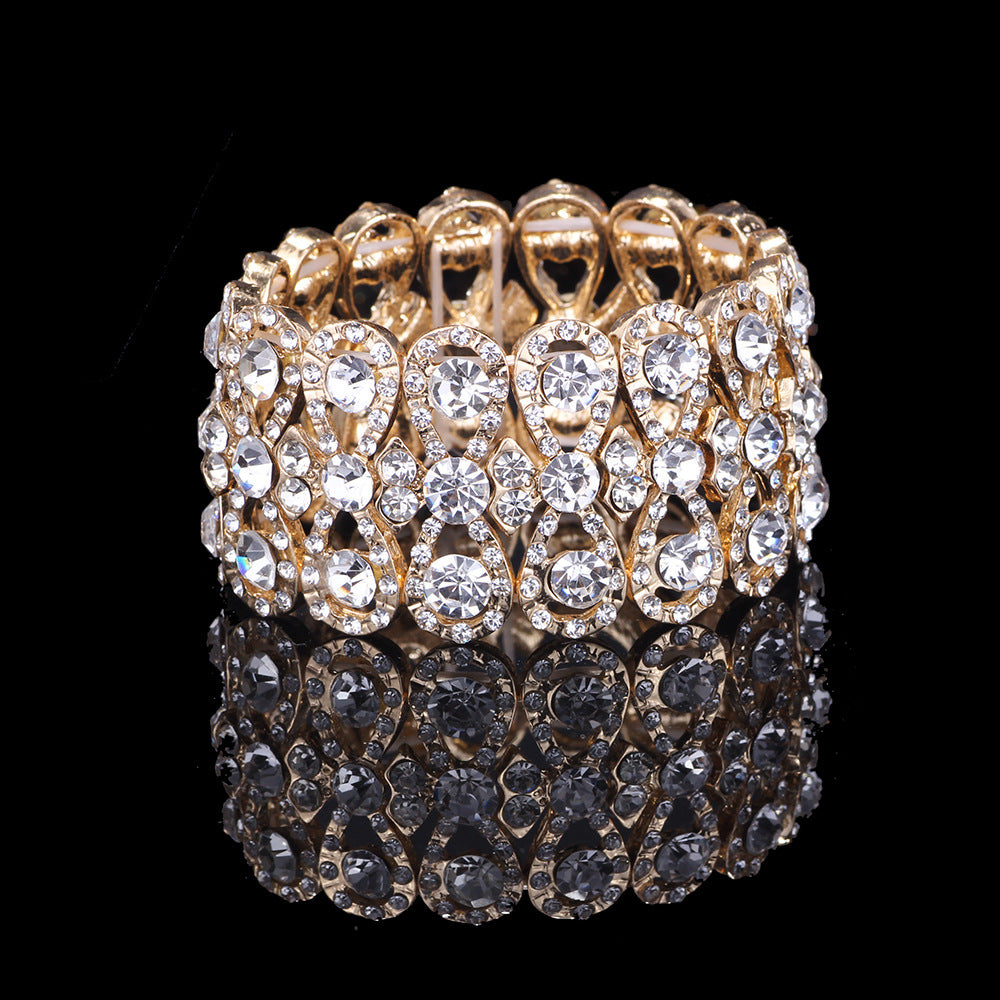 Luxury Crystal Stretch Handmade Words Brace Bracelet