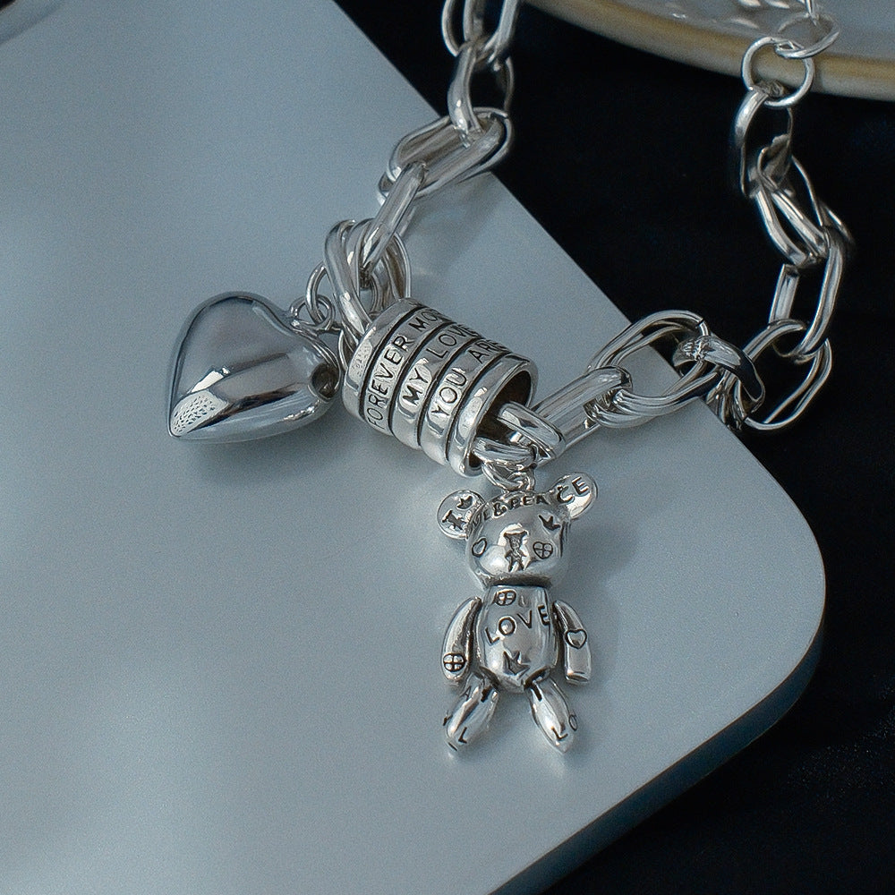 Women's Luxury Iti Bear Heart Simple Niche High Bracelet