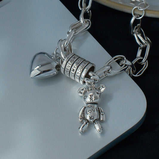 Women's Luxury Iti Bear Heart Simple Niche High Bracelet